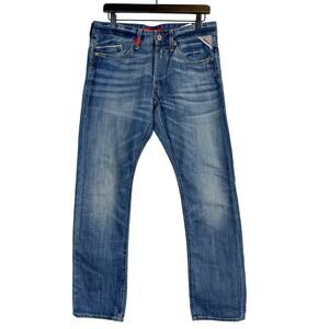 Replay Mens Waitom Slim Leg Jeans Blue - 32x32 32W 32L